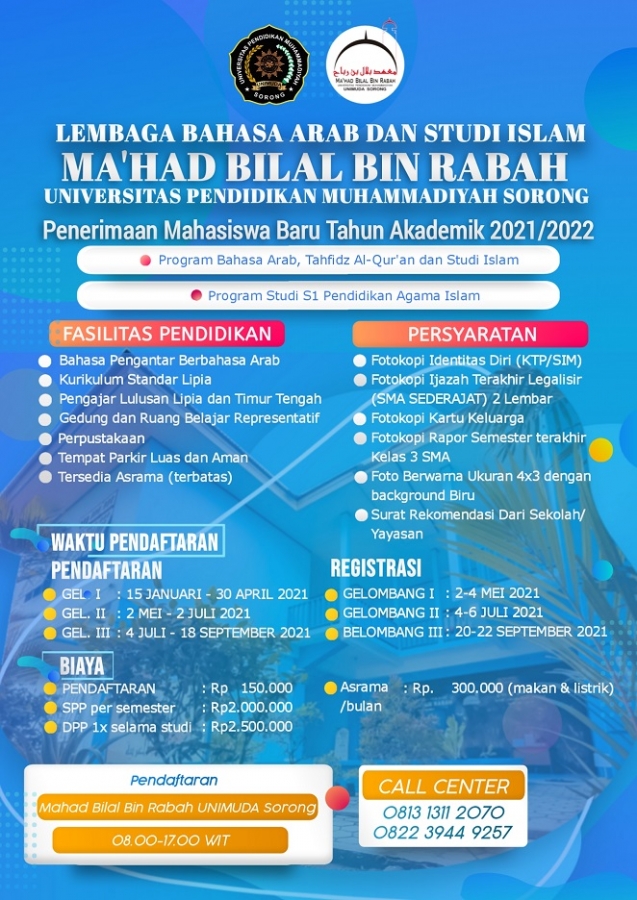 Ma'had Bilal Bin Rabah UNIMUDA Sorong